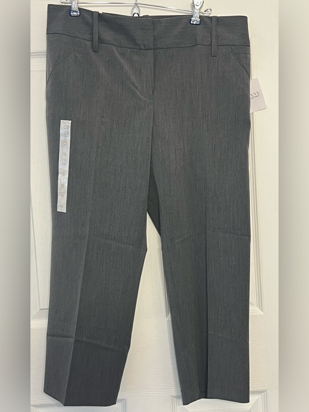 Company Ellen Tracy Wide WB Capri Straight Leg Gray Pants